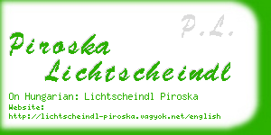 piroska lichtscheindl business card